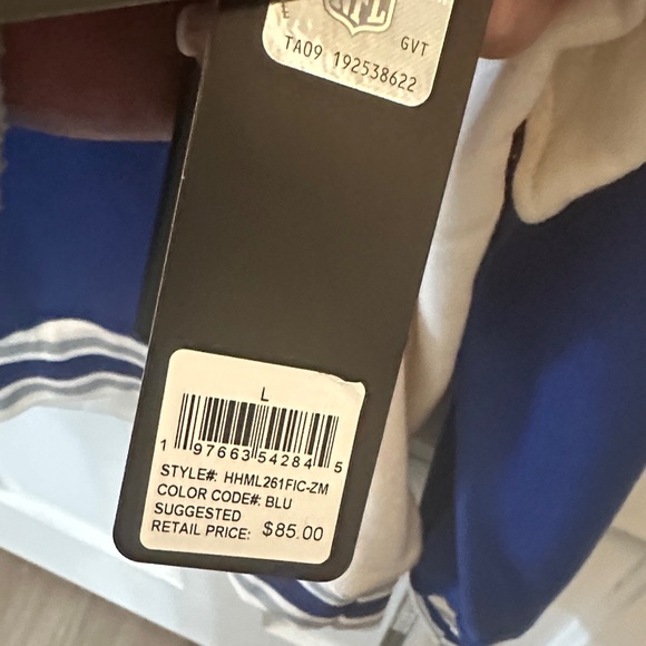 Blue and white Indianapolis Colts Embroidered NFL Team Hoodie - Picture 11 of 11